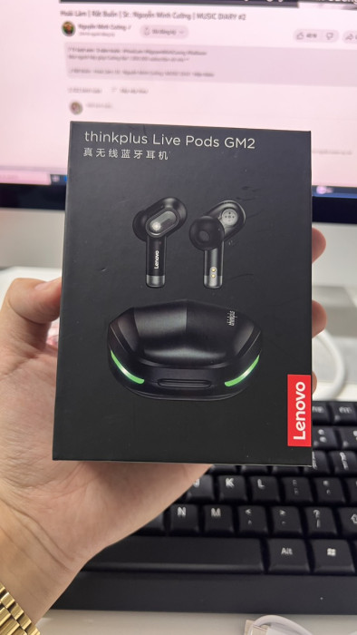 Tai Bluetooth Gamming TWS chính hãng Lenovo Thinkplus GM2 độ trễ thấp