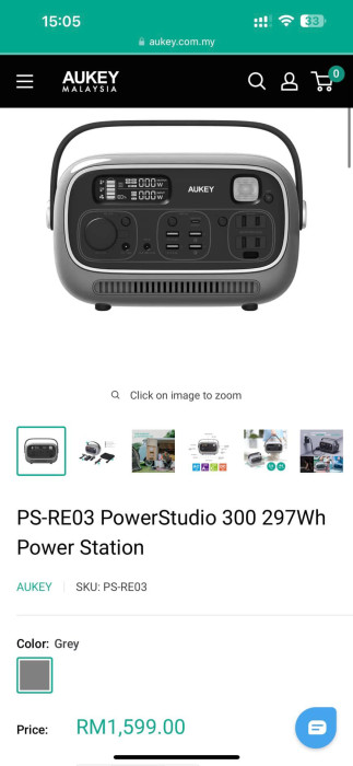 Trạm sạc di động hãng Aukey PS-RE03 P ( Đức) Power Studio 300 dung lượng 82.500mAh