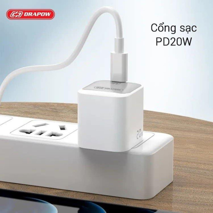 Củ sạc nhanh PD 20W DRAPOW GA22 công nghệ GaN