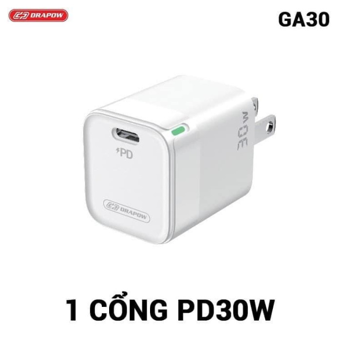 Sạc nhanh Mini Cube 30w Drapow GA30