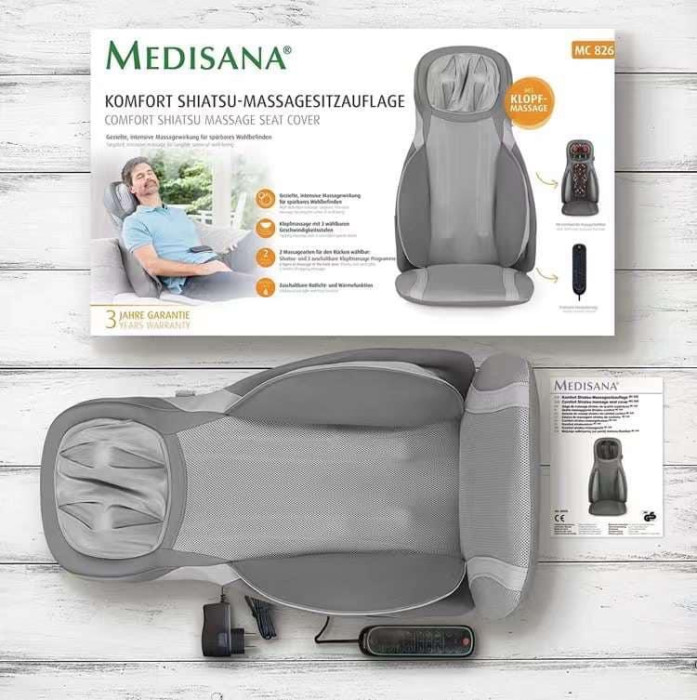 {Tặng loa bản iHip 790k} Đệm ghế Massage hãng MEDISANA ( Đức ) Model : MC 826