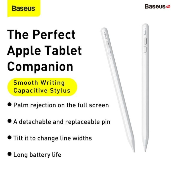 Bút Cảm Ứng Baseus Pencil 2 Smooth Writing Wireless Charging Stylus Dùng Cho iPad bản active full