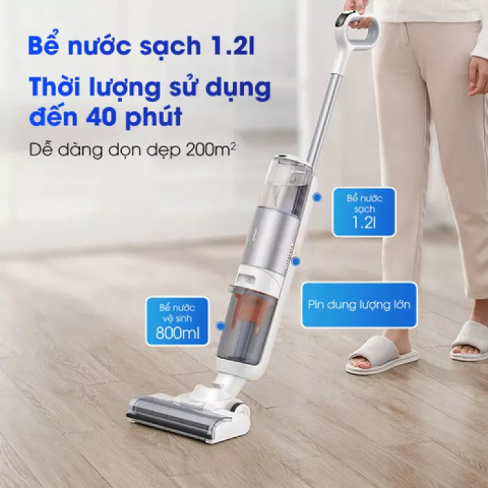 Máy hút bụi lau nhà không dây thông minh Baseus X3 hút khô ướt 7000Pa