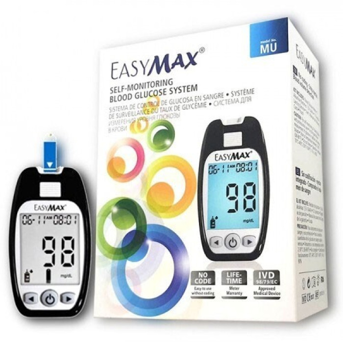 Combo Máy đo đường huyết EasyMax Mu ( Kèm 25 que thử)