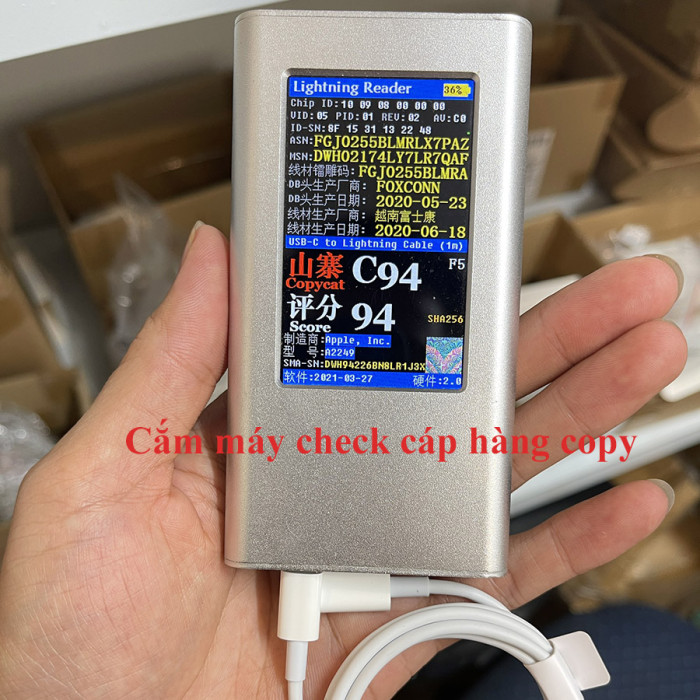 Cáp sạc nhanh 20W hàng copy - nhận sạc nhanh đủ dòng, bảo hành 12 tháng, có hộp