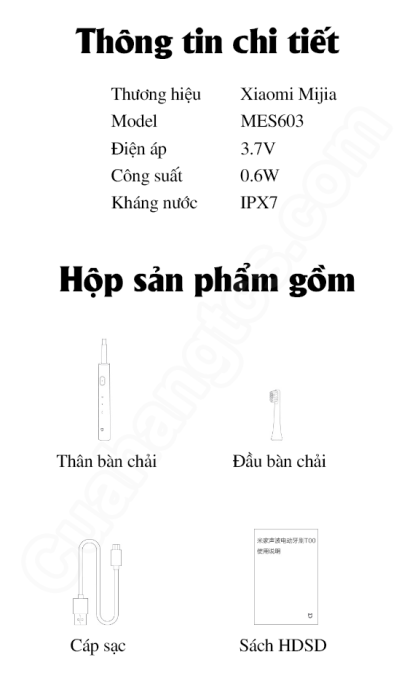 Bàn chải điện Xiaomi T100