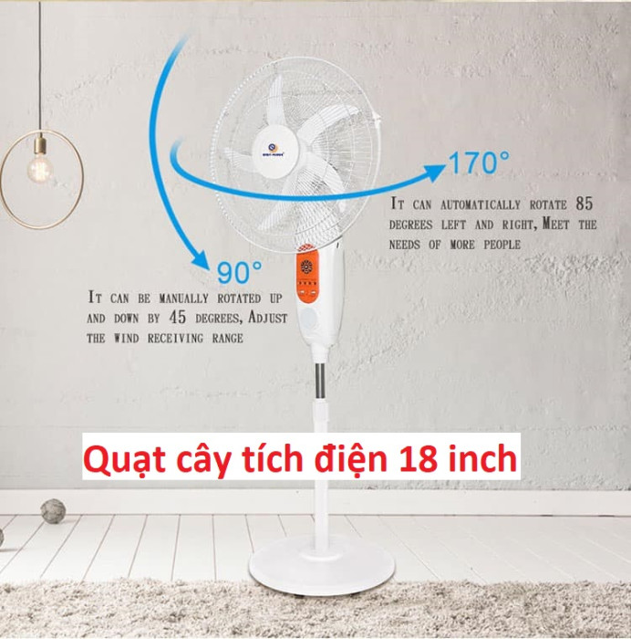 Quạt cây tích điện 18 inch chính hãng Easy Power EP-3618