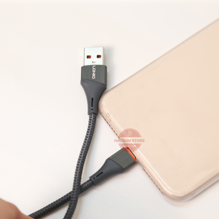 Dây cáp sạc USB-A to Lightning chính hãng LDNIO dây dù, bảo hành 12 tháng