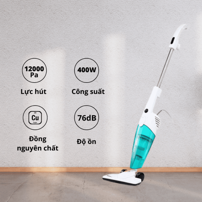 Máy Hút Bụi Cầm Tay Deerma Vacuum Cleaner DX118C (Xanh) / DX115C - Chính hãng