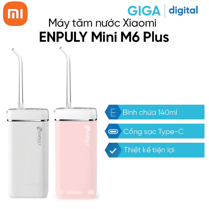 Máy tăm nước Xiaomi ENPULY M6 Plus công suất mạnh mẽ, tần số cao kháng nước IPX8 thuận tiện đi du lịch