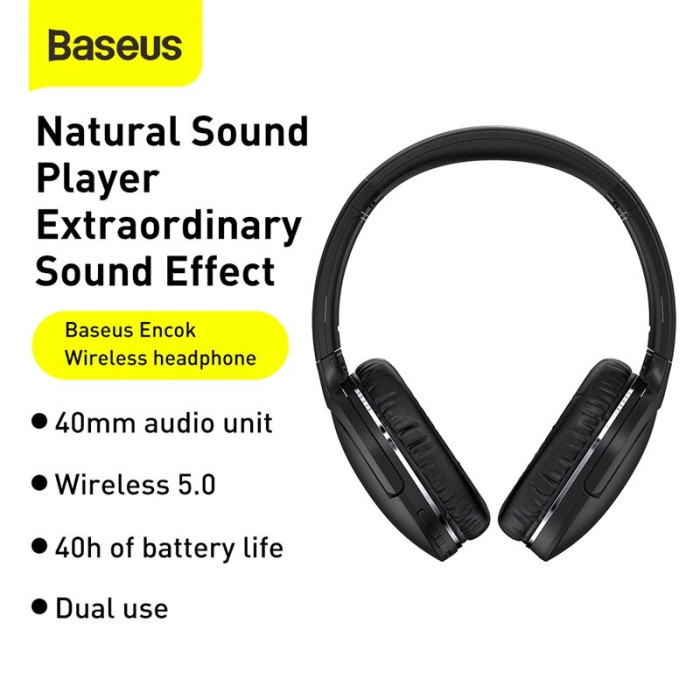 Tai nghe chụp tai không dây cao cấp Baseus Encok Wireless headphone D02 Pro