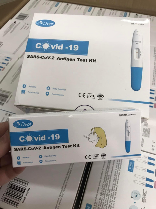 Kit Test Covid dạng ngậm hãng DVOT dùng cho trẻ em