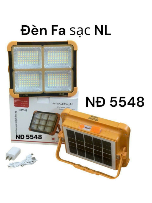 Đèn năng lượng mặt trời cầm tay 200W LED ánh sáng trắng, vàng, sạc được cho điện thoại