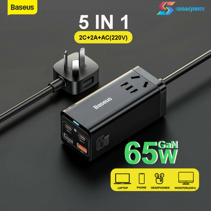 Sạc nhanh đa năng 65W Baseus GaN3 Pro Desktop Powerstrip