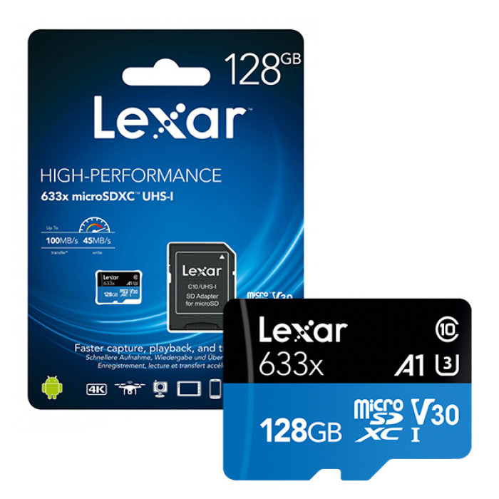 Thẻ nhớ Lexar 128GB, Chuyên dụng Camera ip wifi, Camera hành trình, điện thoại