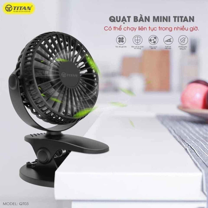 Quạt bàn mini TITAN QT03