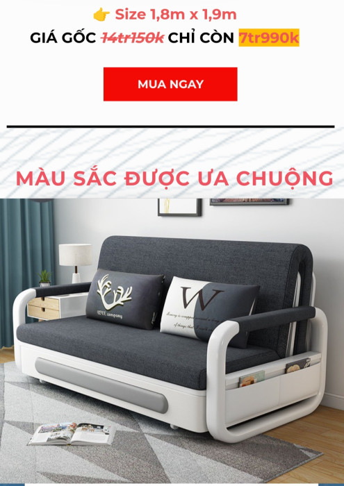 GHẾ SOFA GIƯỜNG GẬP Tabu