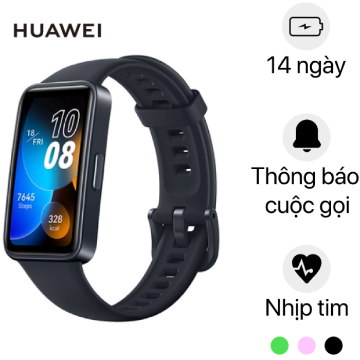 Vòng đeo tay thông minh HUAWEI Band 8 | Thiết kế siêu mỏng | Phân tích khoa học Giấc Ngủ