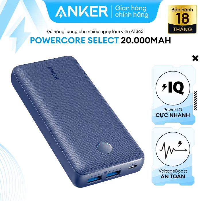 Pin sạc dự phòng ANKER PowerCore Select 20000mAh - A1363