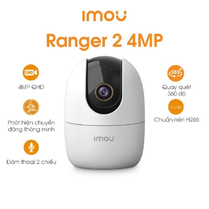 Combo Cam imou Ranger 2 (A42P - 4MP) + Thẻ Nhớ 64GB + Chân Đế - Chính Hãng DSS - Full VAT