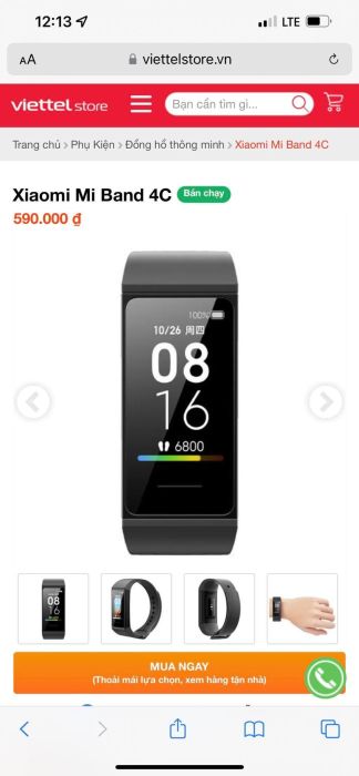 Đồng hồ Xiaomi Mi Band 4C miband- bản quốc tế Digiworld