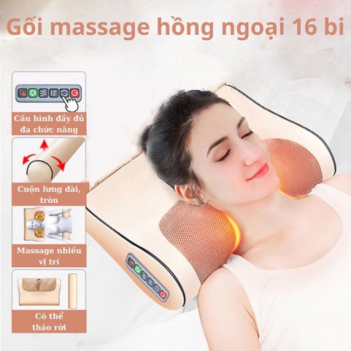 GỐI MASSAGE HỒNG NGOẠI 20 BI