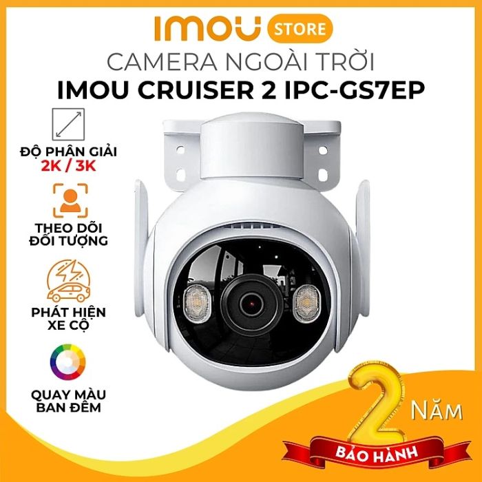 Combo Camera ngoài trời imou Cruiser 2 3K GS7EP (5MP- Hàng DSS ) + Thẻ Nhớ 128GB + Hộp Kỹ Thuật