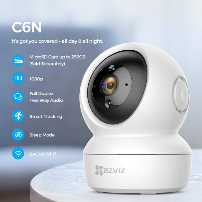 Combo Camera EZViz C6N Full HD 1080 + Thẻ 128GB + Chân Đế Chữ L ( Chính Hãng Bảo Hành 2 Năm)