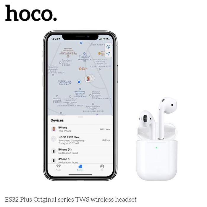 Tai nghe bluetooth cao cấp 2 tai nghe Hoco ES32 Plus hỗ trợ sạc không dây bảo hành chính hãng