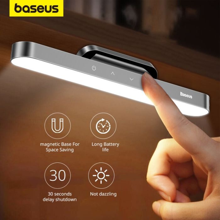 Đèn treo đế hít nam châm Baseus Magnetic Stepless Dimming Charging Desk Lamp ( 1800mAh ,4000K, 24h )