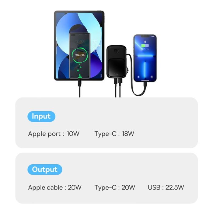 Pin Dự Phòng Sạc Nhanh Baseus Qpow Pro Digital Display Fast Charge Power Bank 10,000mhA Cho IP