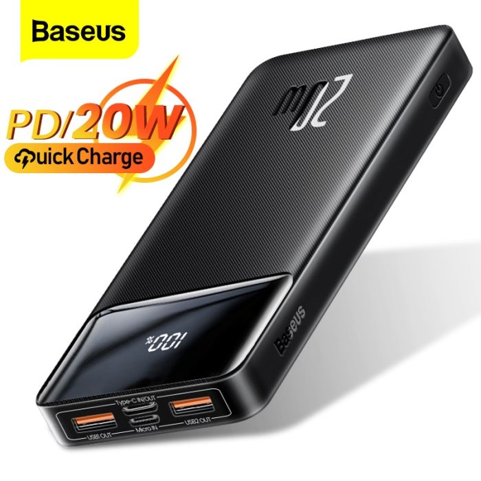 Pin sạc dự phòng Baseus Bipow Digital Display Power Bank 20w 10.000mAh