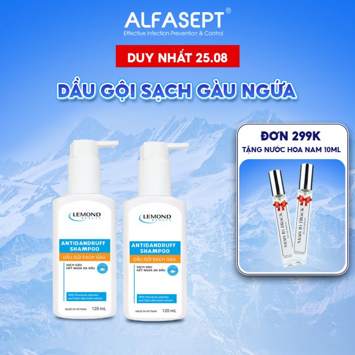 Dầu Gội Sạch Gàu Thế Hệ Mới ALFASEPT LEMOND Giúp Hết Gàu Ngứa, Dưỡng Ẩm Tóc Và Da Đầu