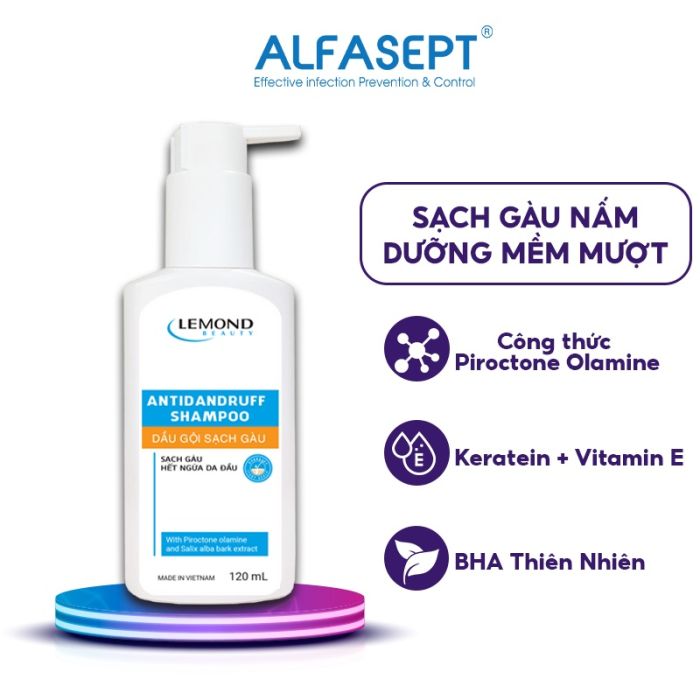 Dầu Gội Sạch Gàu Thế Hệ Mới ALFASEPT LEMOND Giúp Hết Gàu Ngứa, Dưỡng Ẩm Tóc Và Da Đầu