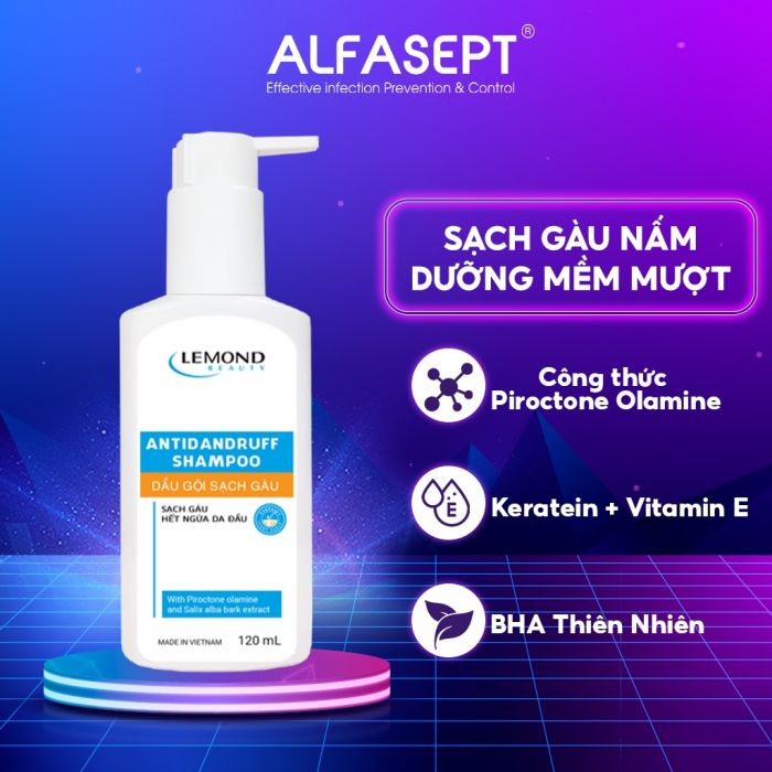 Dầu Gội Sạch Gàu Thế Hệ Mới ALFASEPT LEMOND Giúp Hết Gàu Ngứa, Dưỡng Ẩm Tóc Và Da Đầu