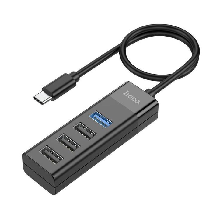 Bộ chia Hub chân typec sang 4 Cổng USB 3.0 - 2.0 - Dây dài 17cm tốc độ cao - Bảo hành chính hãng