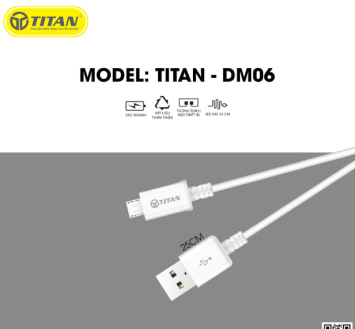 Cáp Micro 25cm hãng TITAN Model DM06