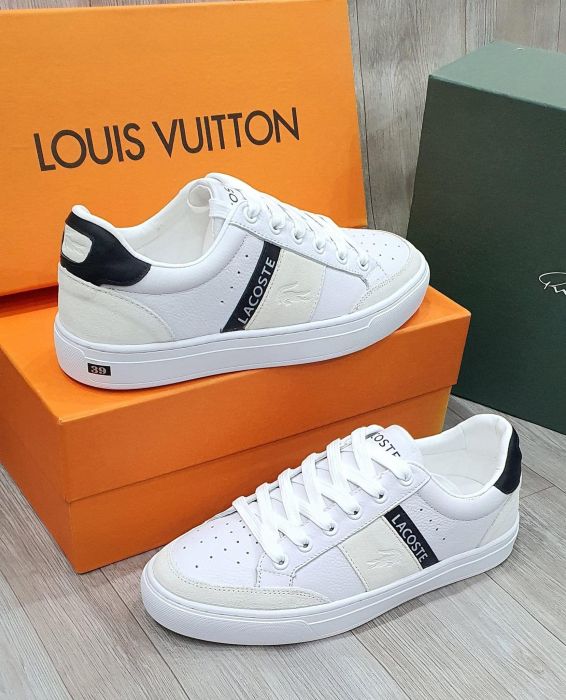 Giày Lacoste Fake cao cấp - Da bò 100%, Khâu đế Bảo hành 6 tháng