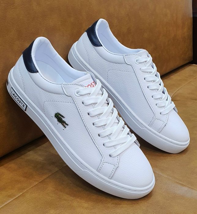 Giày Lacoste Fake Logo cao cấp - Da bò 100%, Khâu đế. Bảo hành 6 tháng