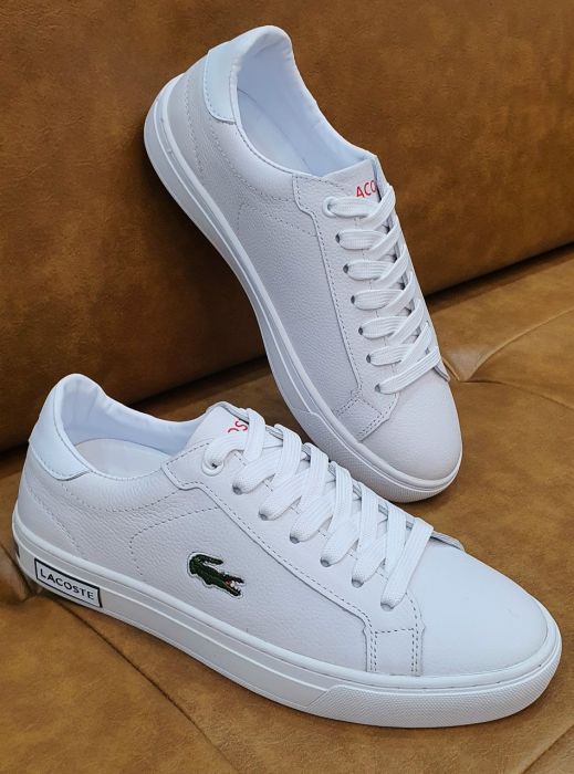 Giày Lacoste Fake Logo cao cấp - Da bò 100%, Khâu đế. Bảo hành 6 tháng