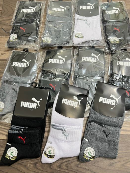 Set 3 tất cổ trung Fake Logo thêu Puma/Adidas/Nike loại 1