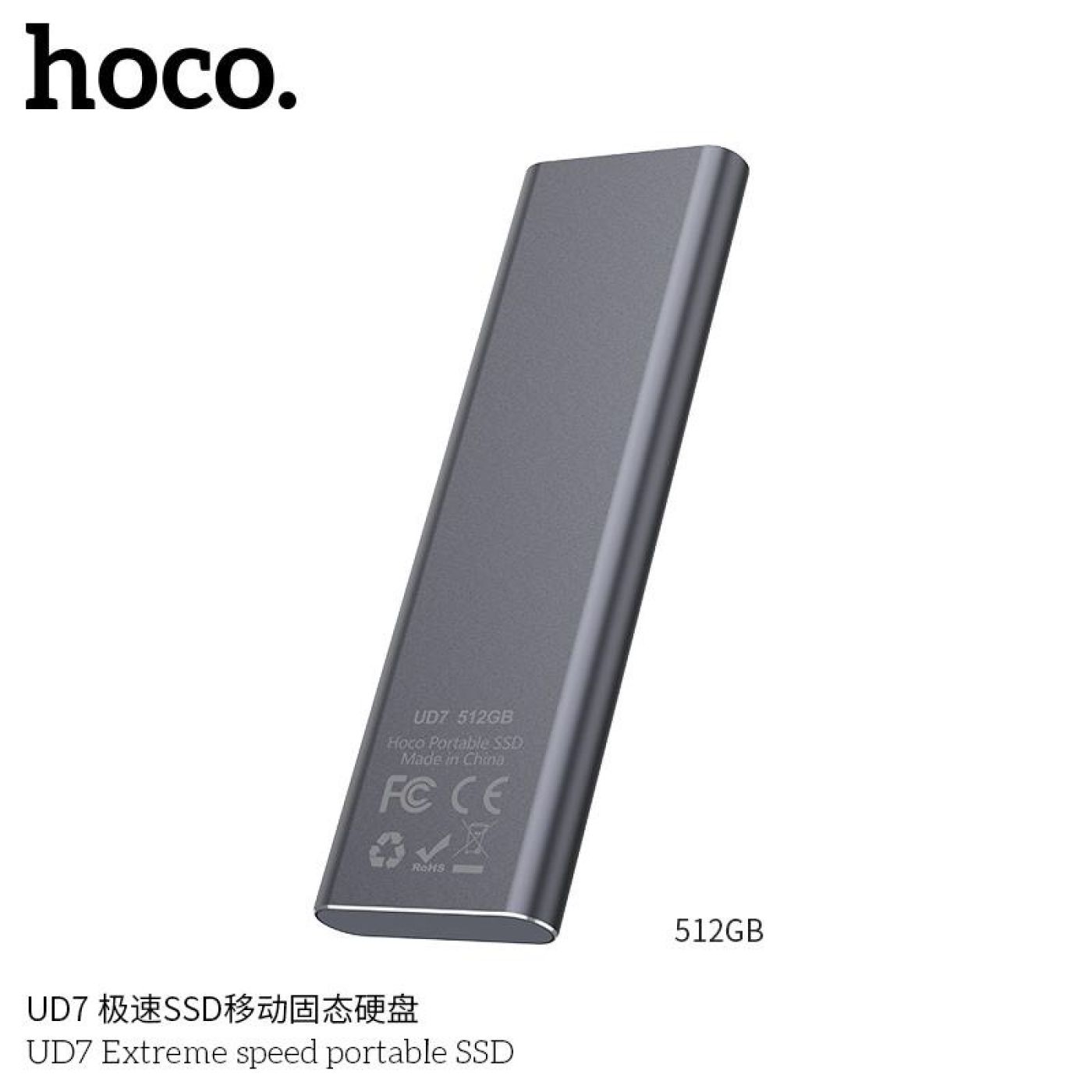 Ổ Cứng Di Động tốc độ cao dung lượng lớn 512GB Hoco UD7 Hàng Chính Hãng