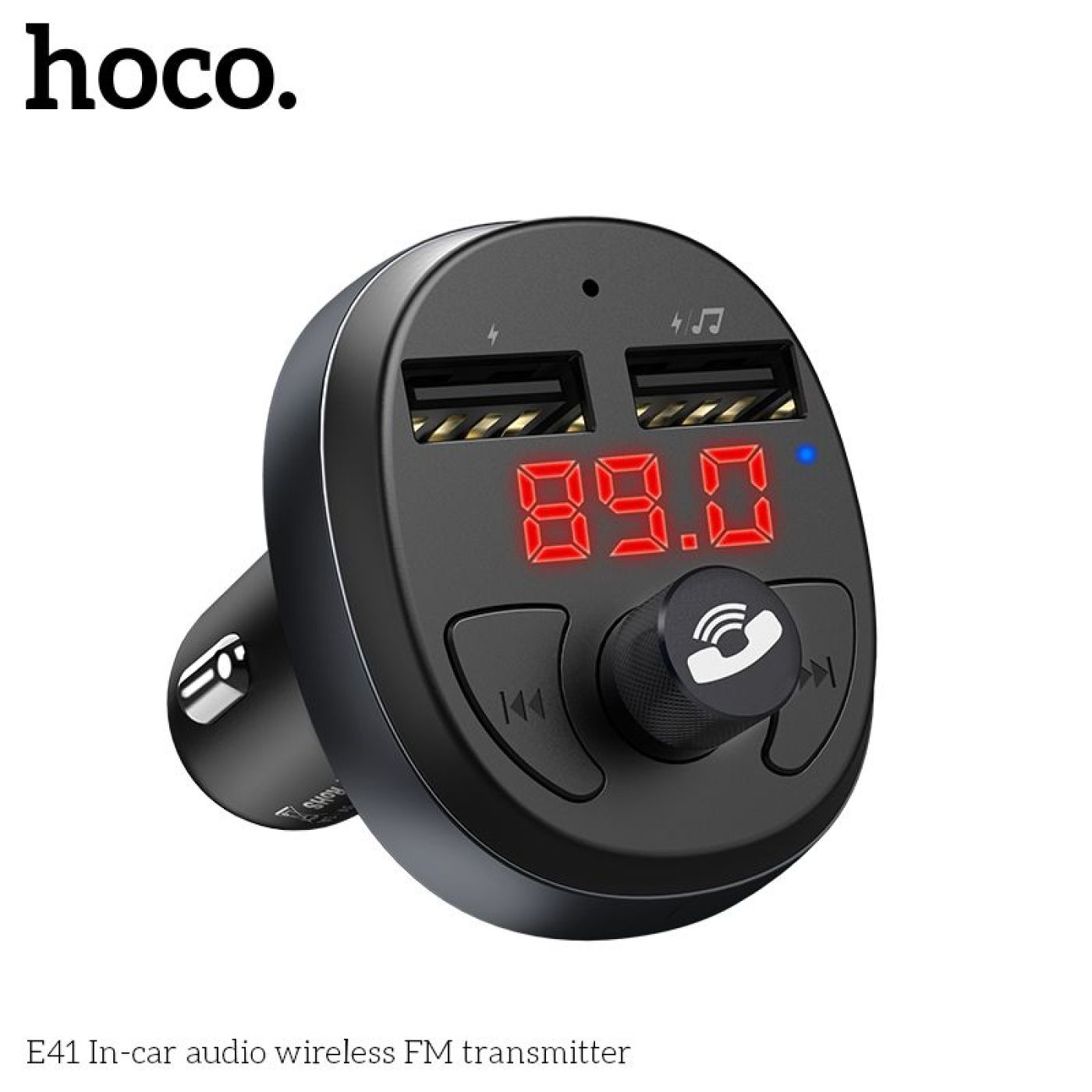 Tẩu sạc đa năng phát nhạc trên oto có 2 cổng usb và tẩu sạc nghe nhạc Hoco E41