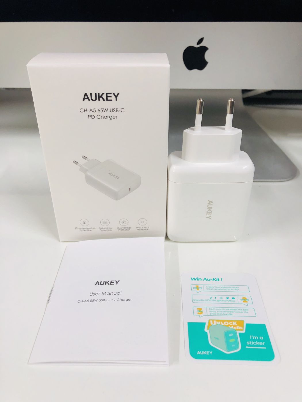 Củ sạc nhanh PD 65w Aukey ( Đức ) CH-A5 có PPS