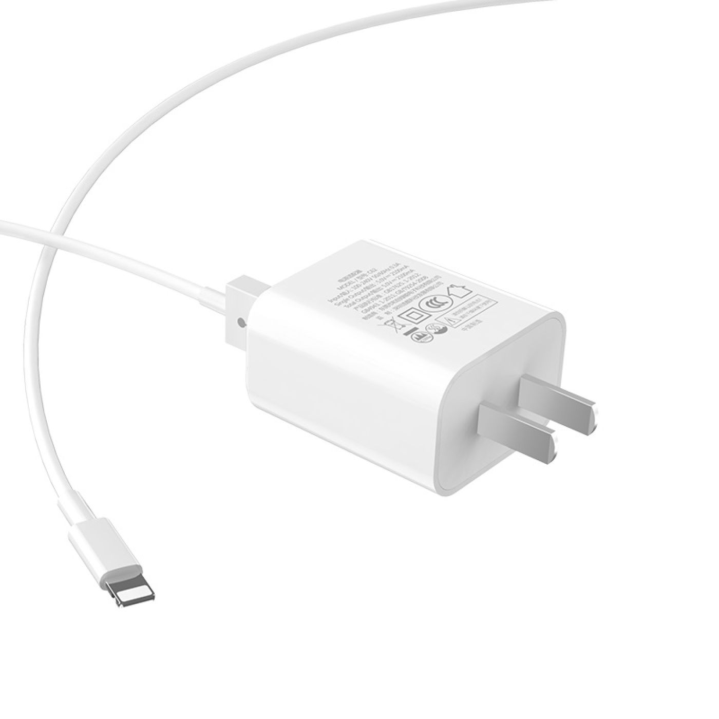 Bộ sạc nhanh, cóc 2 cổng USB kèm dây cáp sạc nhanh dài 1m Hoco C62 Lightning