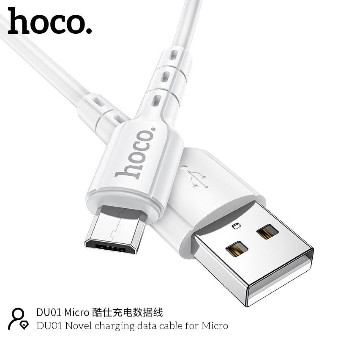 Cáp sạc nhanh 2.4A Hoco DU01 kết nối Micro truyền data nhanh chóng cho Android dài 1M