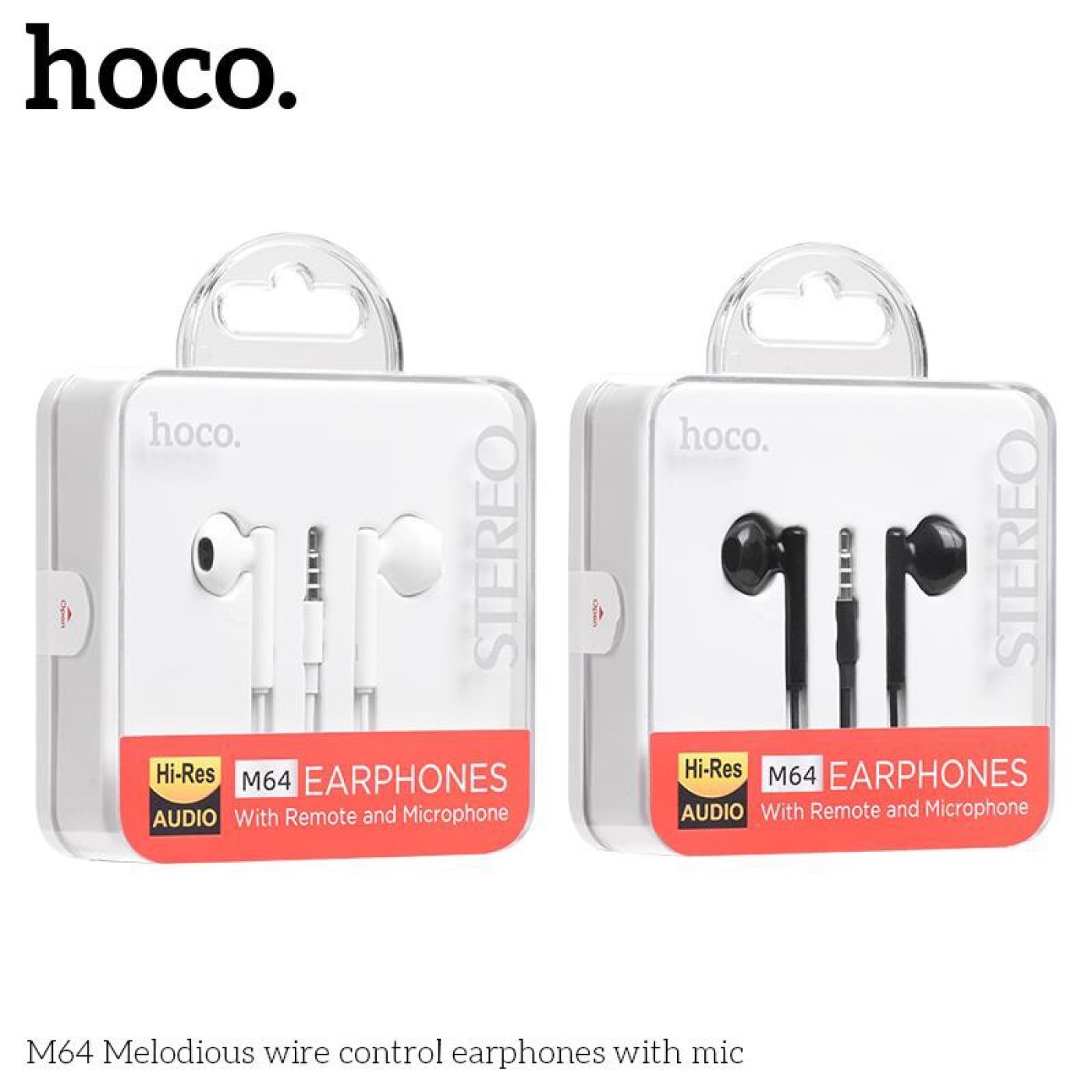 Tai nghe nhét tai Hoco M64 Melodious jack kết nối 3.5, âm thanh sống động