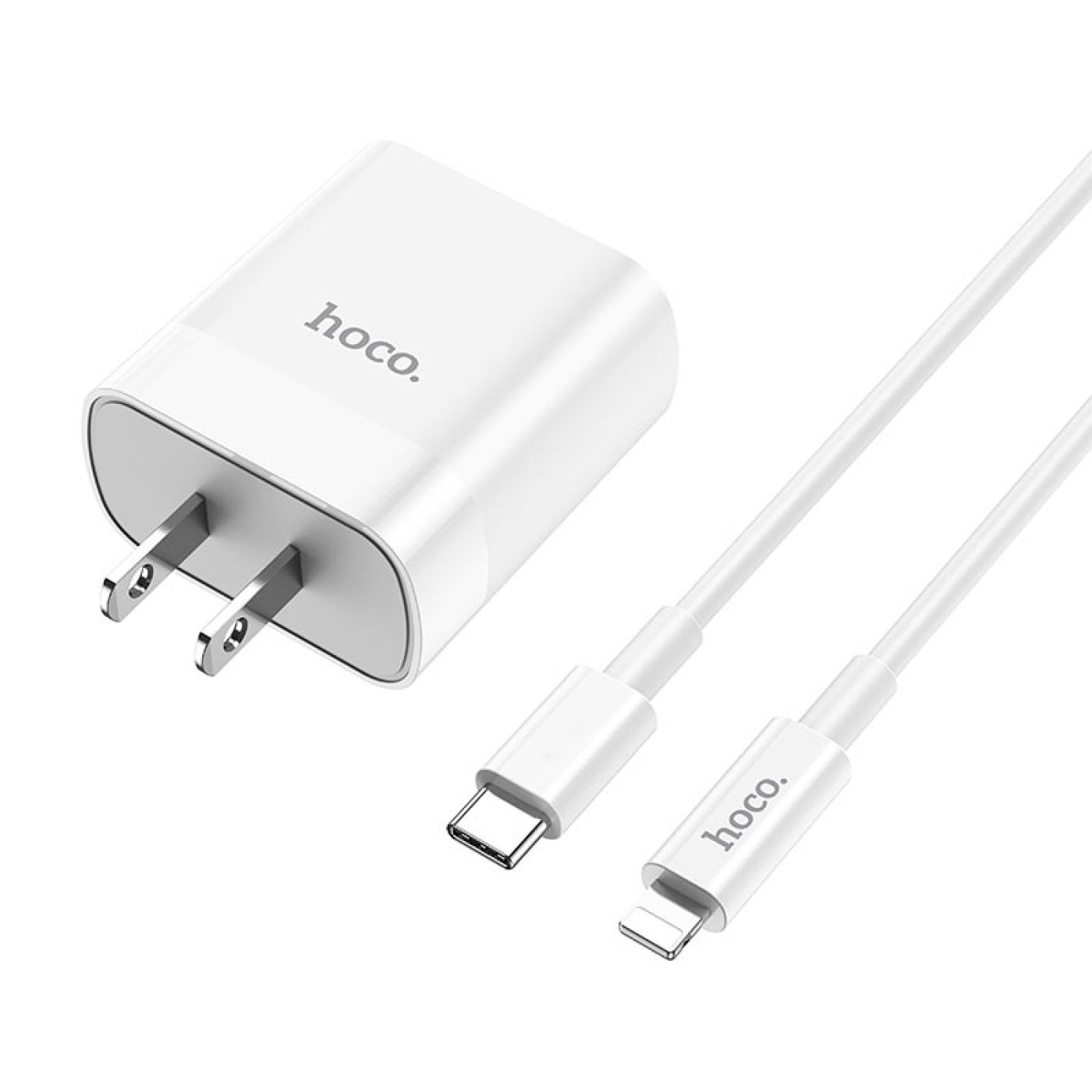 Bộ sạc nhanh QC3.0 PD20W, dây lõi đồng nguyên chất cho dòng điện ổn định hoco C80 Lightning