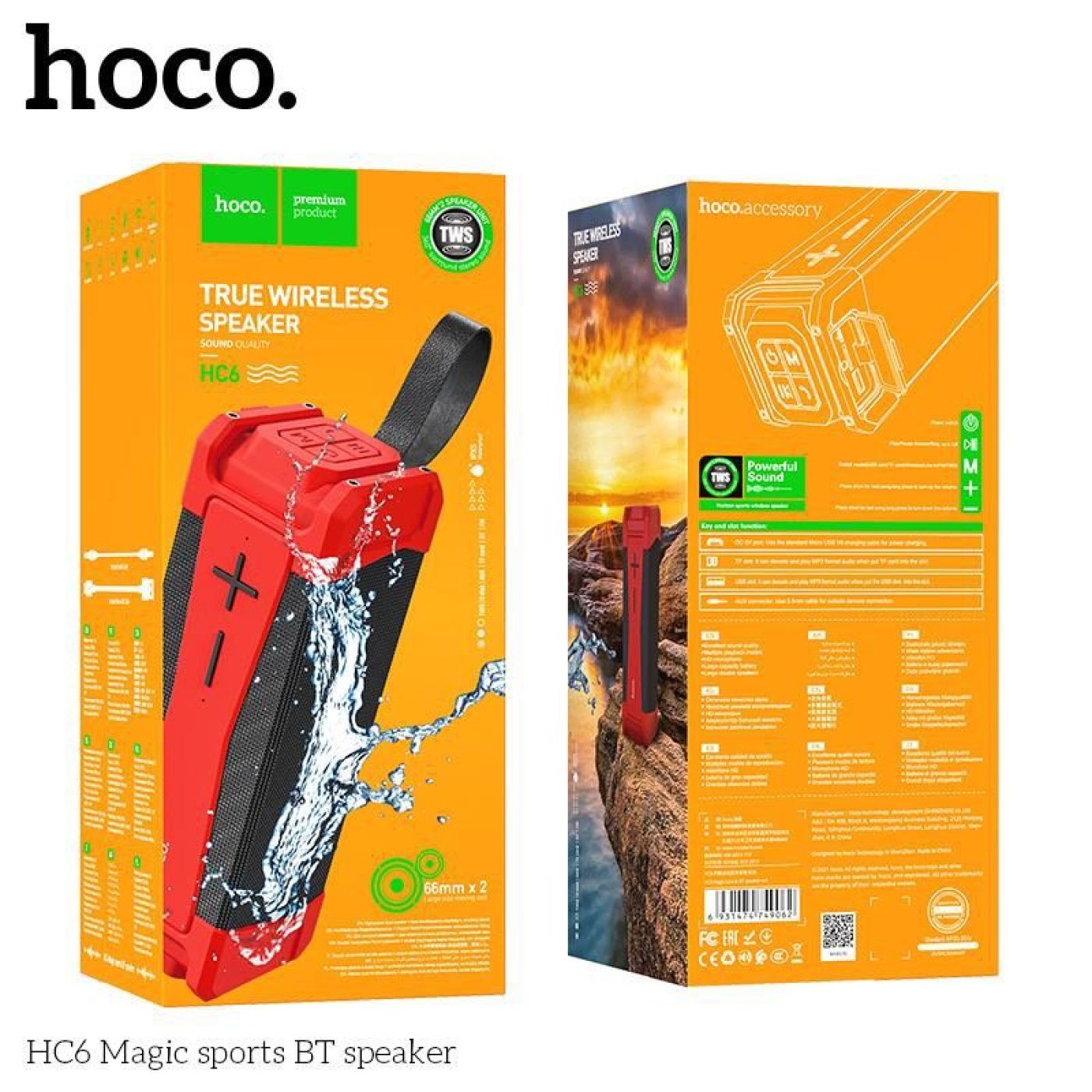 Loa Bluetooth thể thao chống nước Hoco HC6 âm thanh sống động