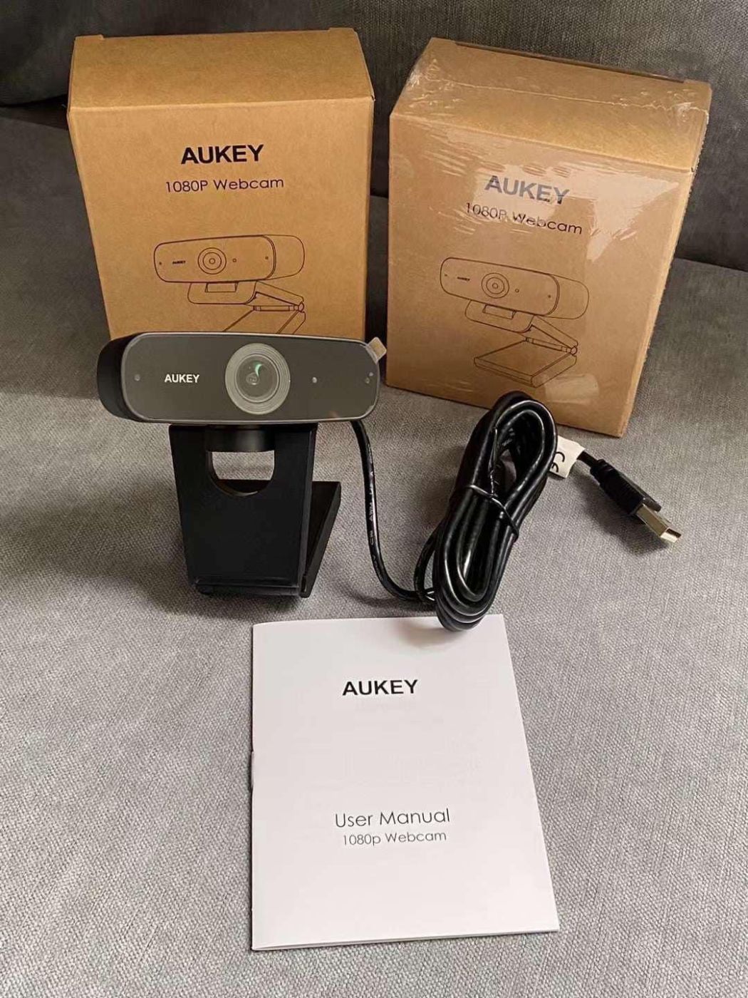 Webcam AUKEY W3 (Đức) Full HD 1080P với Micro kép đầu USB